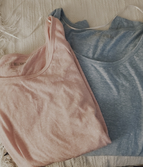 Steve Madden Bundle Workout tops (2) Pink and light Blue RESELL - Picture 2 of 12